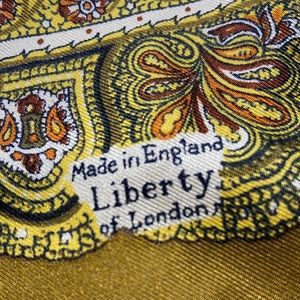 LIBERTY OF LONDON Silk Scarf 22” square Made in England